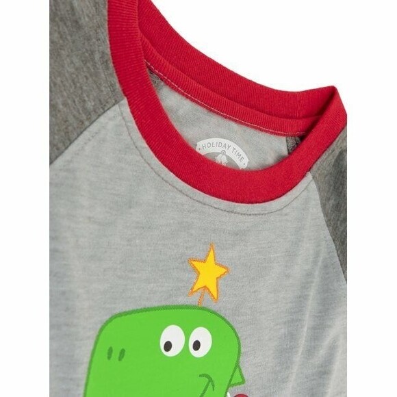 NWT - Holiday Time Toddler Boys 2T Christmas Tree Rex Tee Long Sleeve T-Shirt - Picture 5 of 5